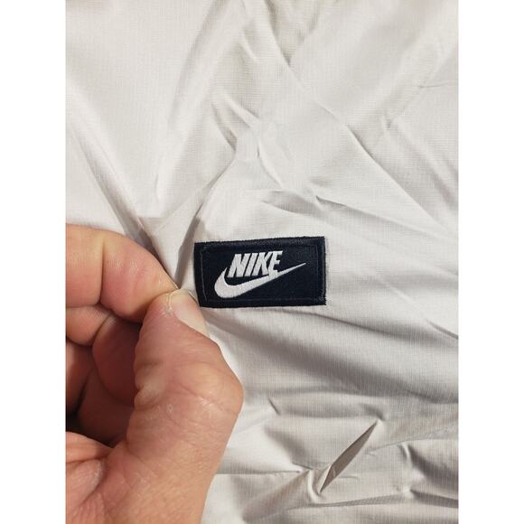 Vintage Nike Jacket Mens Medium Light Bone Gray Full Zip French Terry Sportswear - Picture 4 of 12